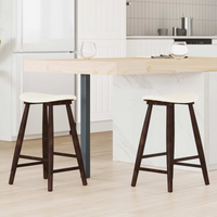 vidaXL Dining Chairs 2 pcs Light Brown 46 x 37 x 63 cm