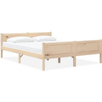 vidaXL Bed Frame without Mattress Solid Pinewood 120x200 cm
