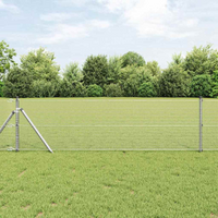 vidaXL Fence Post Silver 50 x 0.6 m (19 x 19 mm mesh) Steel