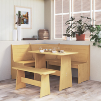 vidaXL Corner Bench REINE 151 cm Honey Brown Solid Wood Pine