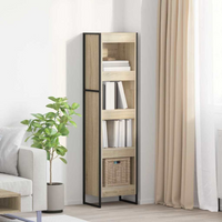 vidaXL Book Cabinet Sonoma 40 x 30 x 155 cm Engineered Wood