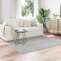 vidaXL Area Rugs Square LUGO Cream 120 x 120 cm Polyester