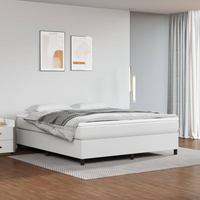 vidaXL Box Spring Bed Frame White Super King Faux Leather (UK/IE/FI/NO only)