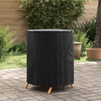 vidaXL Table Cover Plain Black 62 x 62 x 70 cm Fabric