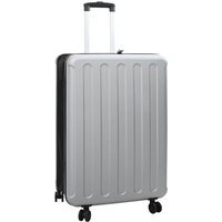 vidaXL Suitcase Folding with Lock Silver 50 x 30 x 76 cm ABS Plastic