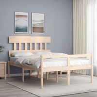 vidaXL Senior Bed without Mattress 140x200 cm Solid Wood