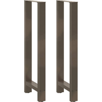 vidaXL Bar Table Legs Natural Steel 2 pcs 40x(110-111) cm Steel