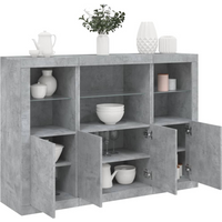 vidaXL Sideboards with LED Lights 3 pcs Concrete Grey Engineered Wood