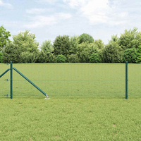 vidaXL Fence Post Green 10 x 0.6 m (16 x 16 mm mesh) Steel and PVC