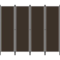 vidaXL 4-Panel Room Divider Brown 200x180 cm