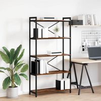 vidaXL Bookshelf Smoked Oak 80 x 30 x 155 cm Engineered Wood
