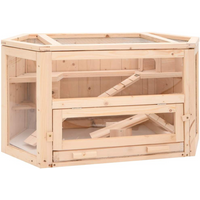 vidaXL Hamster Cage 80x40x43 cm Solid Wood Fir