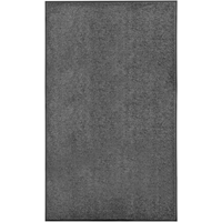 vidaXL Doormat Washable Anthracite 90x150 cm