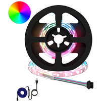 vidaXL LED Strip 2 pcs Black and Transparent 350 mm Copper and Plastic