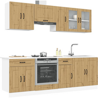 vidaXL 8 Piece Kitchen Cabinet Set Kalmar Artisan Oak Engineered Wood
