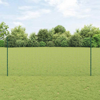 vidaXL Fence Post 22 pcs Green 180 cm Steel