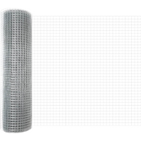 vidaXL Welded Wire Fence Silver 0.8 x 50 m