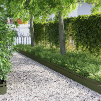 vidaXL Lawn Edgings 30 pcs Olive Green 103 x 0.05 x 22 cm Steel