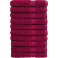 vidaXL Premium Towels "SOLUND" 10 pcs Bordeaux 100x200 cm 600 gsm
