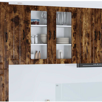 vidaXL Kitchen Cabinet Smoked Oak 80 x 31 x 80 cm Engineered Wood