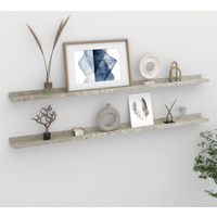vidaXL Wall Shelves 2 pcs Concrete Grey 115x9x3 cm