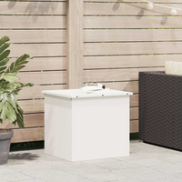 vidaXL Outdoor Storage Box White 55 x 50.5 x 50 cm Steel