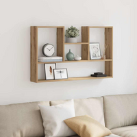 vidaXL Wall Shelf Artisian Oak 99x15x60 cm Engineered Wood