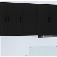 vidaXL Kitchen Cabinet Kalmar Black 50 x 31 x 80 cm Engineered Wood