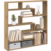 vidaXL Wall Cube Shelf 7 Compartments Artisian Oak Engineered Wood
