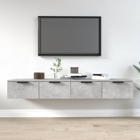 vidaXL Wall Cabinets 2 pcs Concrete Grey 68x30x20 cm Engineered Wood