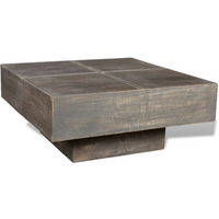 vidaXL Coffee Table Dark Brown Square Solid Mango Wood
