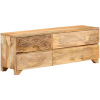 vidaXL TV Cabinet Solid Mango Wood 110x30x40 cm