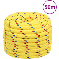 vidaXL Boat Rope Yellow 20 mm 50 m Polypropylene