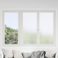 vidaXL Window Film Frosted Stripes Design 0.9x100 m PVC