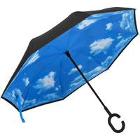 vidaXL Umbrella C-handle Black 108 cm