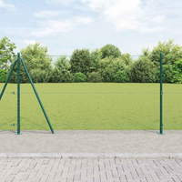 vidaXL Fence Post Green 100 x 1.2 m (25 mm mesh) Steel and PVC
