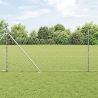 vidaXL Fence Post Silver 50 x 1.2 m (36 mm mesh) Steel