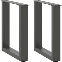 vidaXL Coffee Table Legs U-Shaped 2 pcs Anthracite 28x(42-43) cm Steel