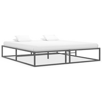 vidaXL Bed Frame without Mattress Black Metal 180x200 cm Super King