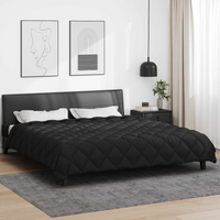 vidaXL Winter Duvet Black 220 x 200 cm Microfiber