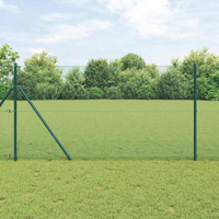 vidaXL Fence Post Green 25 x 1.2 m (12 x 12 mm mesh) Steel and PVC