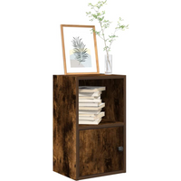 vidaXL Bookcase Smoked Oak 31x24x52 cm Engineered Wood