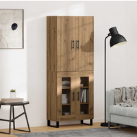 vidaXL Highboard 2 pcs Artisan Oak 69.5 x 34 x 180 cm