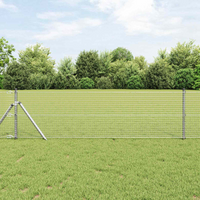 vidaXL Welded Wire Fence Silver 0.8 x 25 m