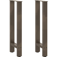 vidaXL Console Table Legs Natural Steel 2 pcs 38x(72-73) cm Steel