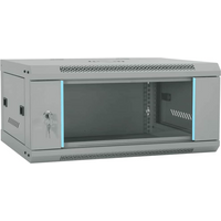 vidaXL Network Cabinet with Storage Grey 60 x 35 x 28 cm Steel
