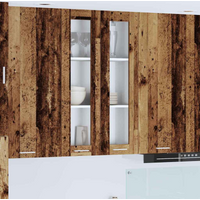 vidaXL Hanging Cabinet Old Wood 60 x 31 x 100 cm Engineered Wood