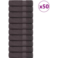 vidaXL Hand Towels "FROGN" 50 pcs Anthracite 50x100 cm 360 gsm