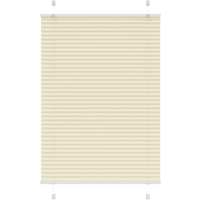 vidaXL Pleated Blind Cream 85x100 cm Fabric Width 84.4 cm Polyester