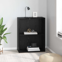 vidaXL Bookshelf Black Oak 60 x 30 x 76.5 cm Engineered Wood